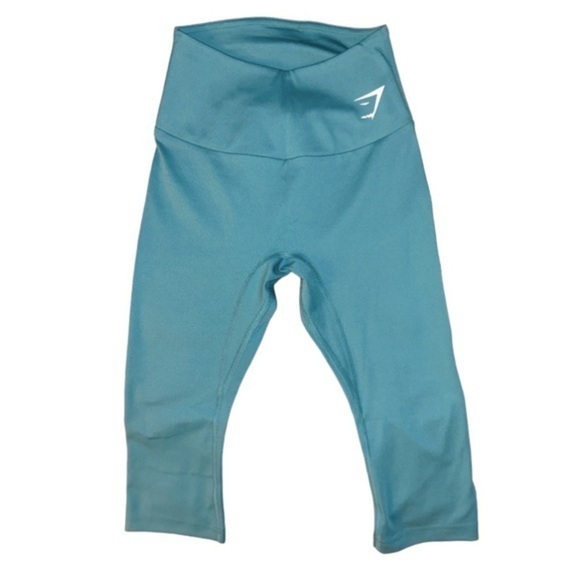 New GYMSHARK Training Cropped Leggings in Teal size XS - Picture 2 of 13